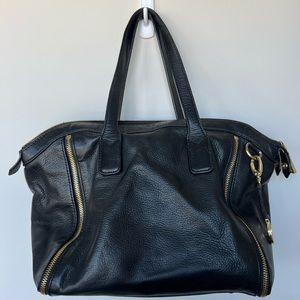 Audrey Brooke genuine leather satchel